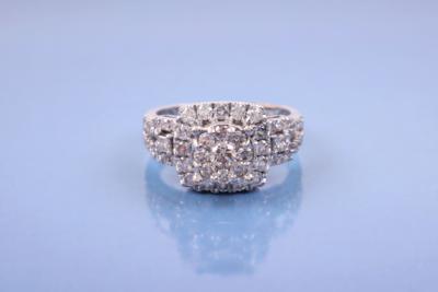 Brillant/Diamant-Damenring zus. ca. 0,90 ct - Šperky, umění a starožitnosti