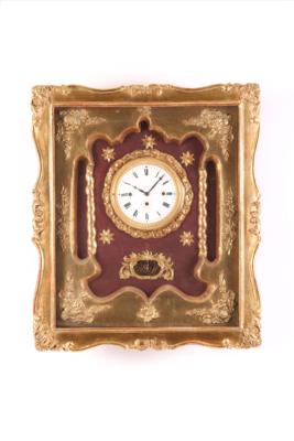 Spätbiedermeier-Rahmenuhr, um 1840/50, - Jewelry, Art & Antiques