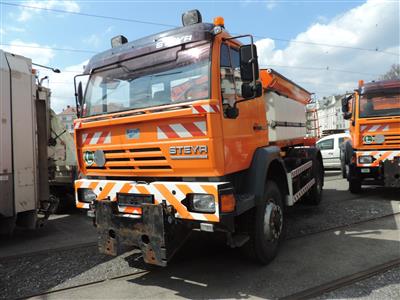 LKW (selbstfahrende Arbeitsmaschine) STEYR Type 18S28/ 4 x 4, orange - Fahrzeuge Holding Graz