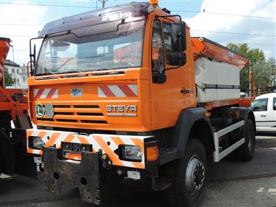 LKW (selbstfahrende Arbeitsmaschine) STEYR Type 18S28/ 4 x 4, orange - Cars and vehicles