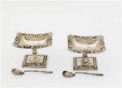 Paar Wiener Gewürzschalen mit Löffel - Art and Antiques, Jewellery