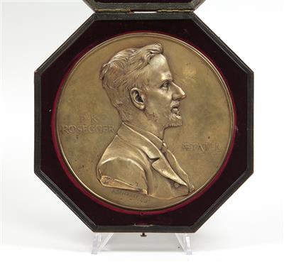 Gedenkmedaille "Peter Rosegger-Waldheimatdichter" - Arte e oggetti d'arte