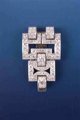 Altschliffbrillant/DiamantKleiderclip zus. ca 3,4 ct - Art and antiques