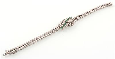 Brillant Smaragdarmband - Antiques, art and jewellery