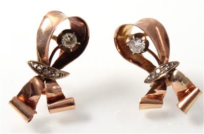 Diamantohrclips zus. ca. 0,50 ct - Arte, antiquariato e gioielli