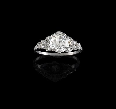 Art Deco Diamantring zus. ca.2,80 ct - Um?ní, starožitnosti, šperky