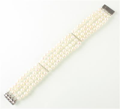 Kulturperlen-Diamanten Armband - Arte, antiquariato e gioielli