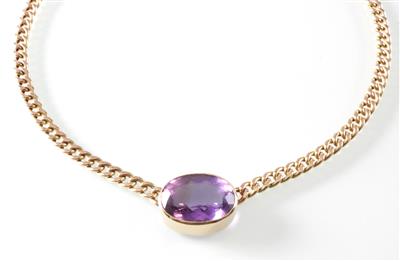 Amethystcollier - Antiques, art and jewellery