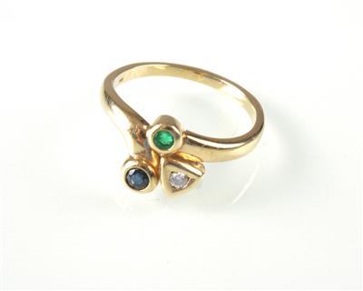 Brillant-Farbstein(Damen) ring - Umění, starožitnosti, šperky