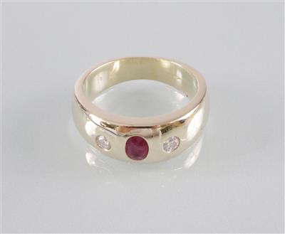 Brillant Rubin (Damen) ring - Kunst, Antiquitäten und Schmuck
