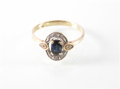 Diamant Saphir (Damen) ring - Kunst, Antiquitäten und Schmuck