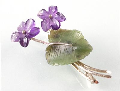 Blütenbrosche "Veilchen" - Kunst, Antiquitäten und Schmuck