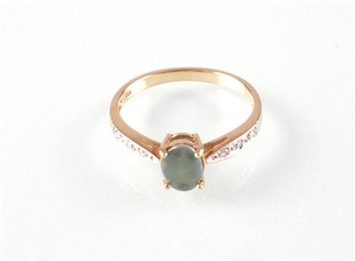 Diamant Alexandrit (Damen) ring - Kunst, Antiquitäten und Schmuck