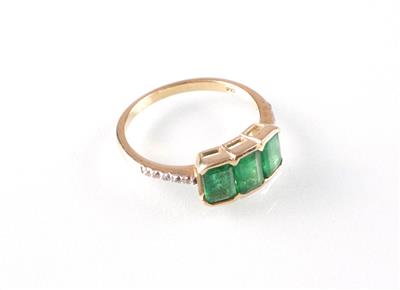 Smaragd Zirkon (Damen) ring - Kunst, Antiquitäten und Schmuck