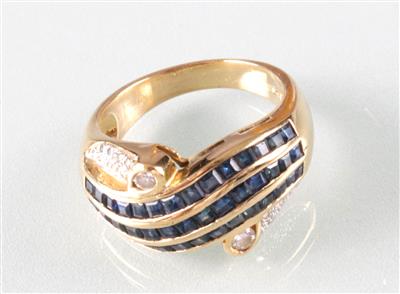 Brillant Saphir (Damen) ring - Kunst, Antiquitäten und Schmuck