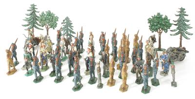 54 Zinnfiguren - Art, antiques and jewellery