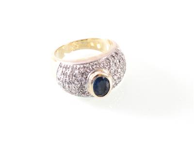 Brillant Farbstein (Damen) ring - Kunst, Antiquitäten und Schmuck