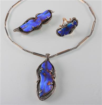 Opal Brillant Schmuckgarnitur zus. ca.0,60 ct - Arte, antiquariato e gioielli