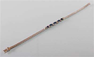 Saphir Brillantarmband zus. ca 0,40 ct - Kunst, Antiquitäten und Schmuck