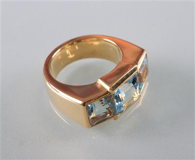 Aquamarinring zus. ca.6 ct - Kunst, Antiquitäten und Schmuck