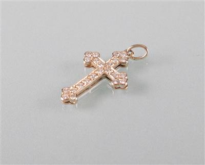 Brillantkreuz zus. ca. 0,50 ct - Antiques, art and jewellery