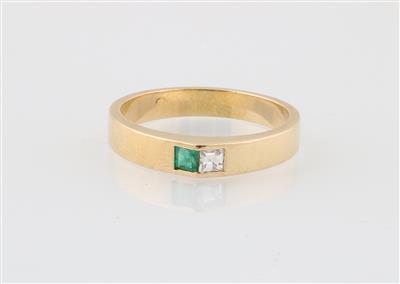 Diamant Smaragdring - Antiques, art and jewellery