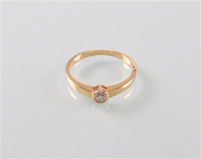 Brillantsolitärring ca. 0,12 ct - Umění, starožitnosti, šperky