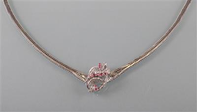 Diamant Rubincollier - Kunst, Antiquitäten und Schmuck