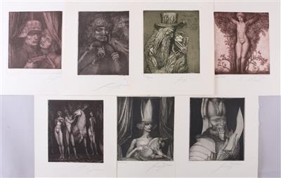 Ernst Fuchs * 7 Radierungen - Umění, starožitnosti, šperky
