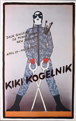Kiki Kogelnik Ausstellungsplakat - Antiques, art and jewellery