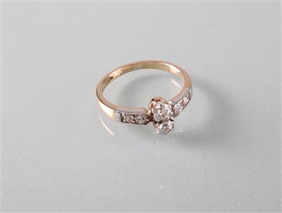 Diamantring zus. ca.0,70 ct - Antiques, art and jewellery