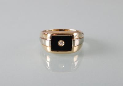 Brillant Onyxring - Antiques, art and jewellery