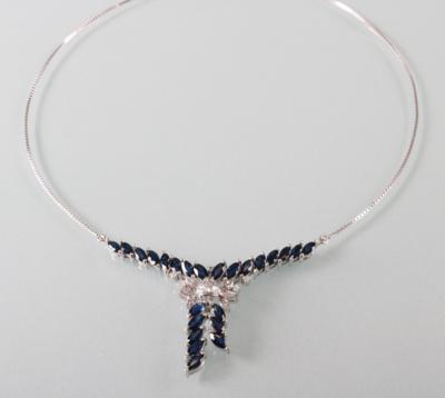 Diamant Saphircollier - Antiques, art and jewellery