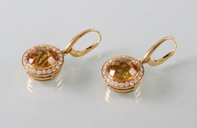 Schmuckstein Brillant Ohrgehänge - Antiques, art and jewellery