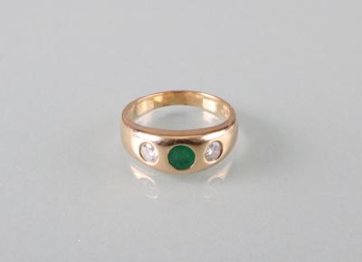 Smaragd Brillant Damenring - Kunst,Antiquitäten und Schmuck
