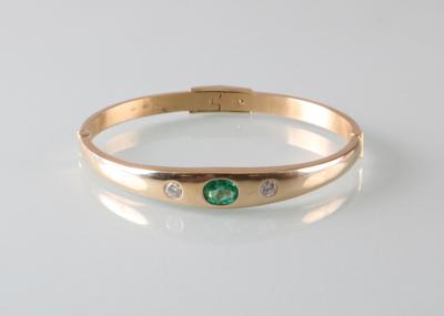 Smaragd Brillantarmreifen - Antiques, art and jewellery
