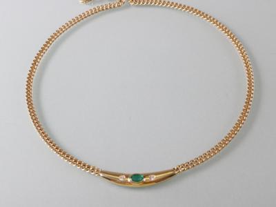 Smaragd Brillantcollier - Antiques, art and jewellery