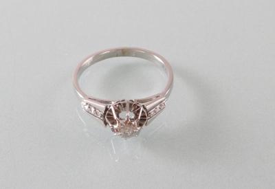 Diamant Brillantring zus. ca. 0,12 ct - Antiques, art and jewellery