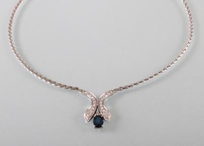 Diamant Saphir Collier - Antiques, art and jewellery