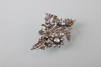 Diamant Blütenbrosche 19. Jhdt. - Kunst,Antiquitäten und Schmuck