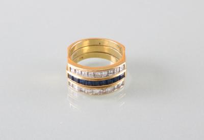 ÛSchätzung Nr.12Û Diamant Saphir Damenring - Kunst Antiquitäten und Schmuck