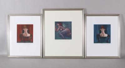 3 erotische Farbradierungen Ernst Fuchs * - Umělecké starožitnosti a šperky