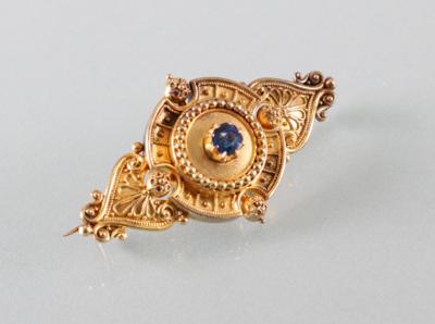 Brosche mit Saphir um 1900 - Art Antiques and Jewelry