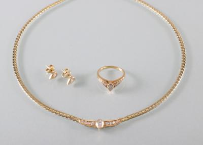 Diamant Brillant Schmuckgarnitur zus. ca.1,40 ct - Arte Antiquariato e Gioielli