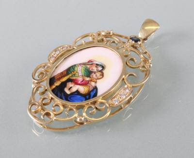 Heiligenanhänger "Maria mit Kind" - Art Antiques and Jewelry