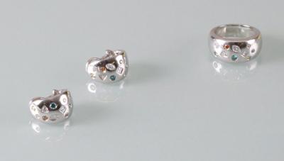 Brillant Diamant Schmuckgarnitur zus. ca.1 ct - Art Antiques and Jewelry