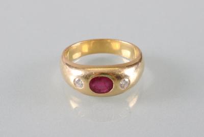 Brillant Rubin Ring - Art Antiques and Jewelry