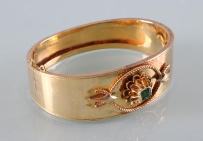 Armreifen mit Smaragd - Art Antiques and Jewelry