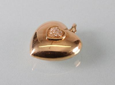 Diamantherz zus. ca.0,12 ct - Arte Antiquariato e Gioielli