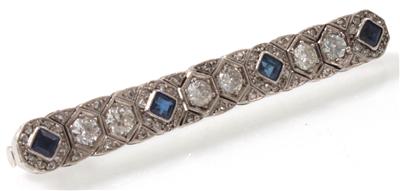 Diamant Saphirbrosche - Art and Antiques, Jewellery - Klagenfurt